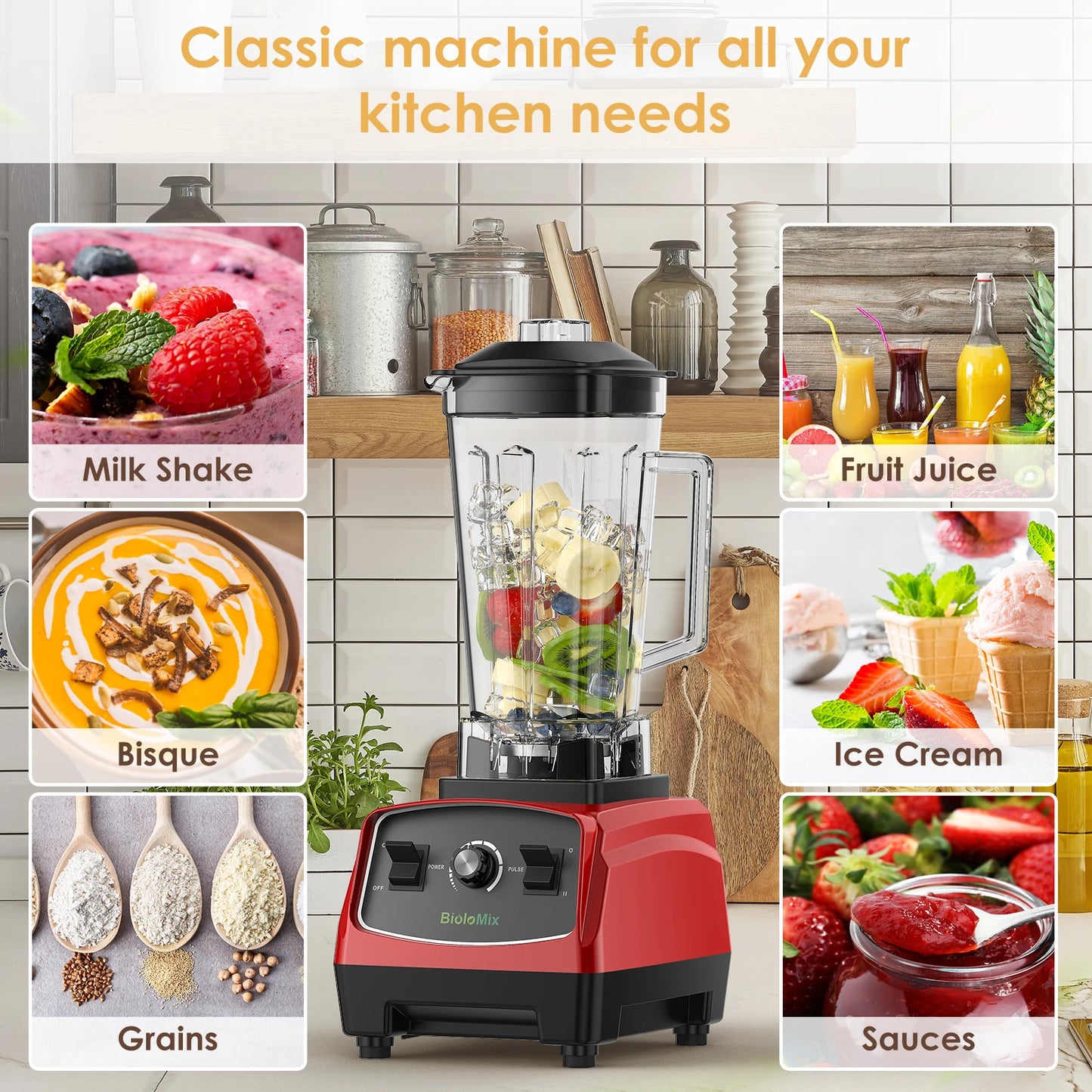 BPA F3HP 2200W HD Blender Juicer